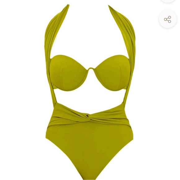 AMINA OLIVE ONE PIECE SWIMSUIT - Picture 4 of 6